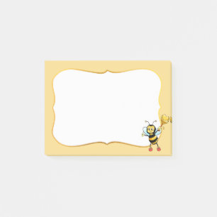 Post-it® Bumblebee miel mignonne sur les notes post-it