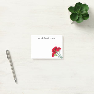 Post-it® Bundle of Red Carnation Flowers