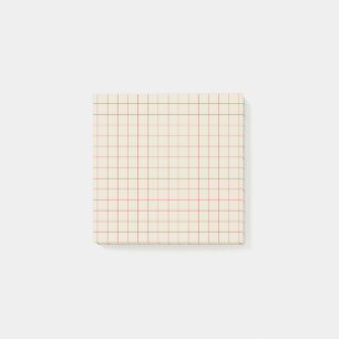 Post-it® Bureau esthétique minime À damiers Motif ivoire