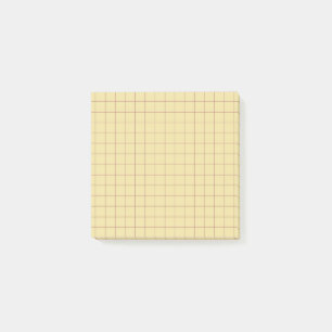 Post-it® Bureau minimaliste de grille À damiers jaune muet