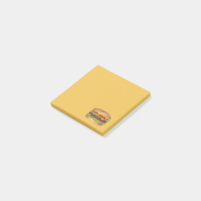 Post-it® Burger Cheeseburger Reunion Pique-nique Cookout Pa (Incliné)