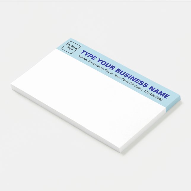 Post-it® Business Light Blue Titre Grand billet il note (Incliné)