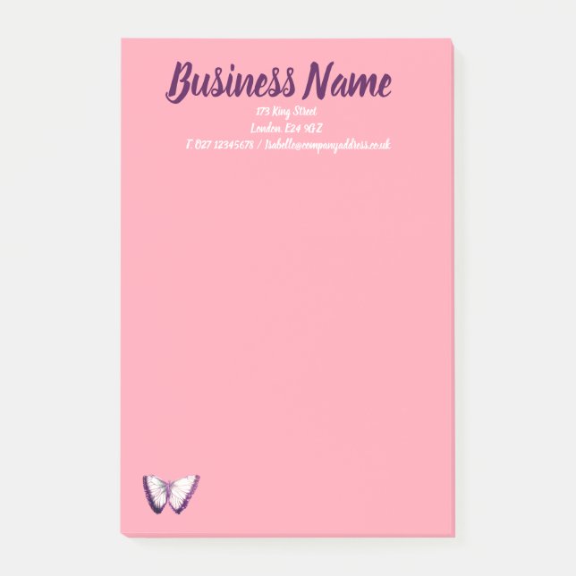 Post-it® Business Marketing éléments personnalisés rose (Devant)