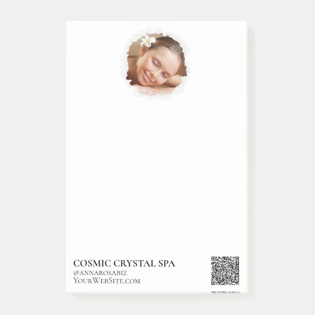 Post-it® *~* Business QR Simple Minimal Photo Logo AP8 (Devant)