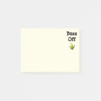 Post-it® Buzz Off Bee Bumblebee Custom Text
