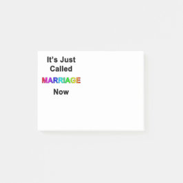 Post-it® Ça s'appelle juste Mariage maintenant