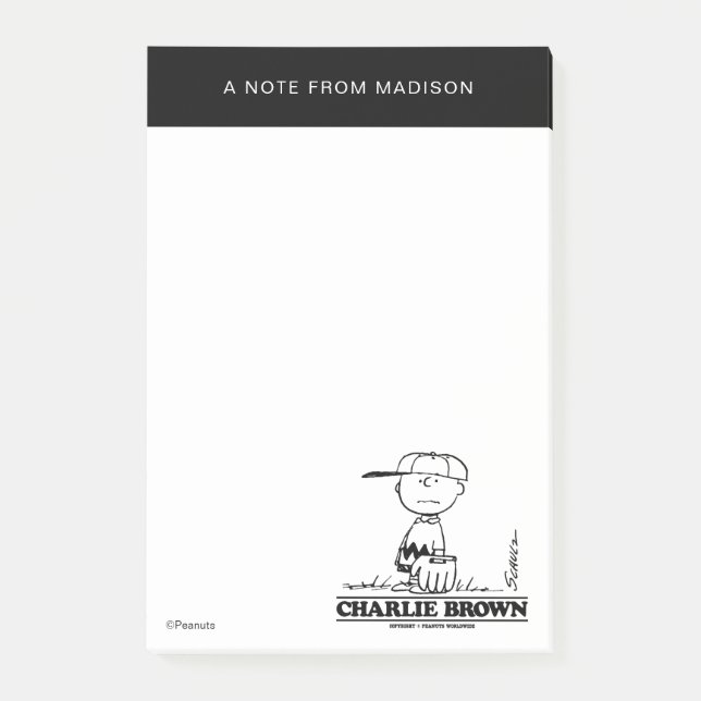 Post-it® cacahuètes | Charlie Brown Jouer à la balle (Devant)