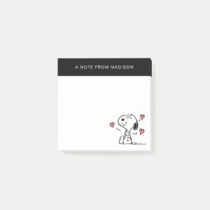 Post-it® cacahuètes Coeurs de snoopy