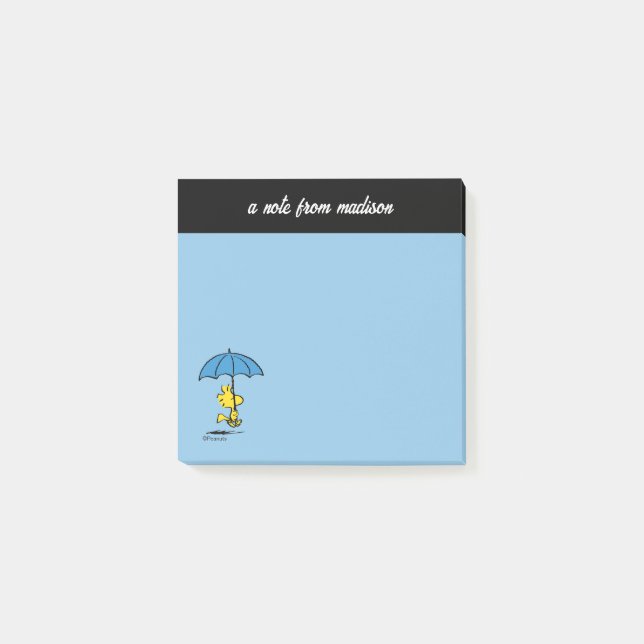 Post-it® cacahuètes | Parapluie bleu Woodstock (Devant)