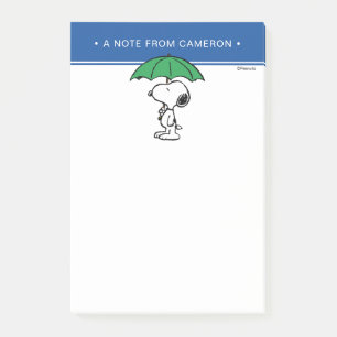 Post-it® cacahuètes Parapluie vert Snoopy