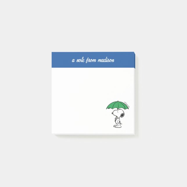 Post-it® cacahuètes | Parapluie vert Snoopy (Devant)