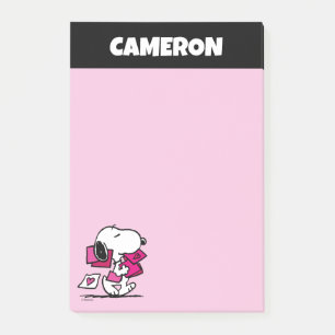 Post-it® cacahuètes Saint Valentin Snoopy Avec Valentin