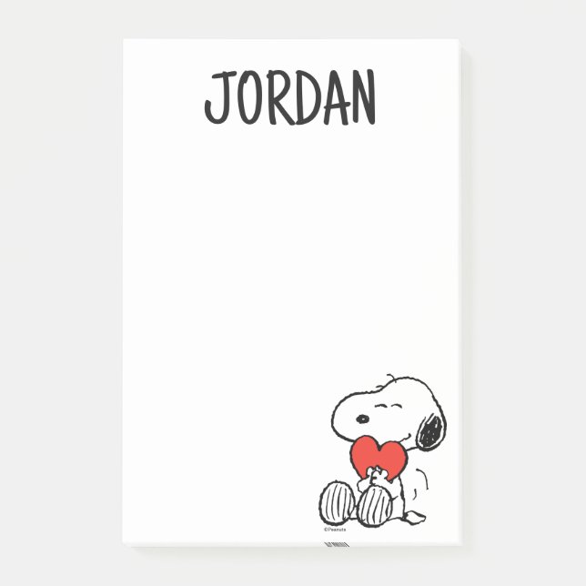 Post-it® cacahuètes | Saint Valentin | Snoopy Heart Hug (Devant)