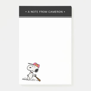 Post-it® cacahuètes Snoopy at Bat