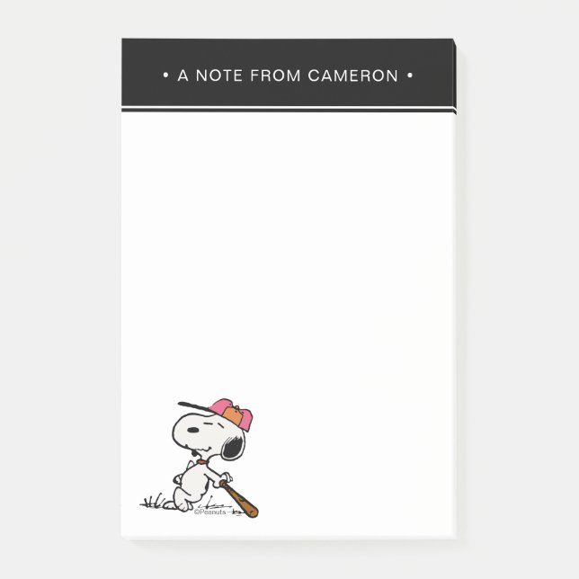 Post-it® cacahuètes | Snoopy at Bat (Devant)
