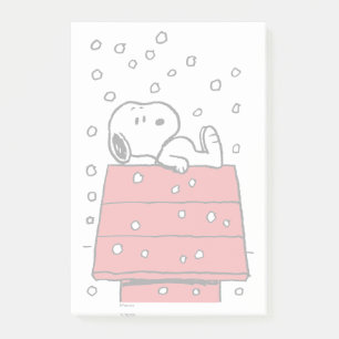 Post-it® cacahuètes Snoopy Doghouse Snowflakes