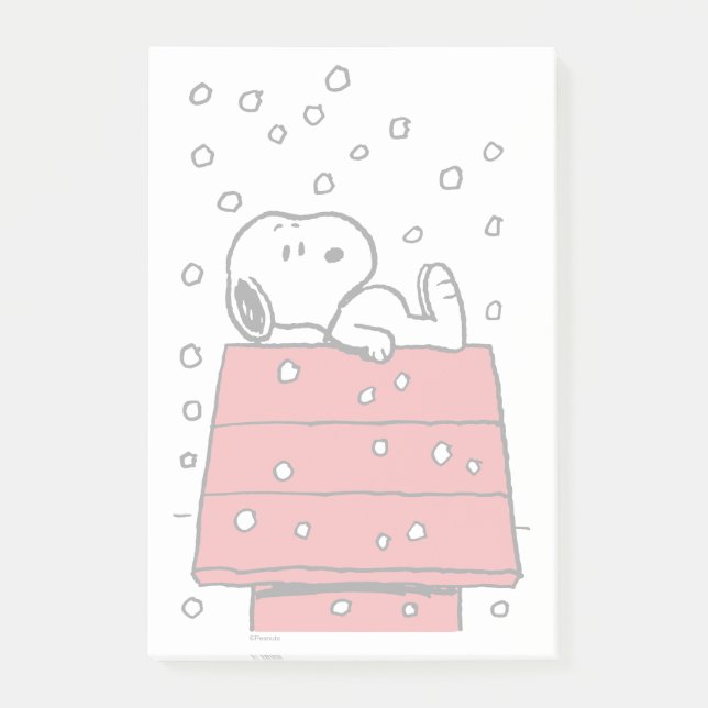 Post-it® cacahuètes | Snoopy Doghouse Snowflakes (Devant)