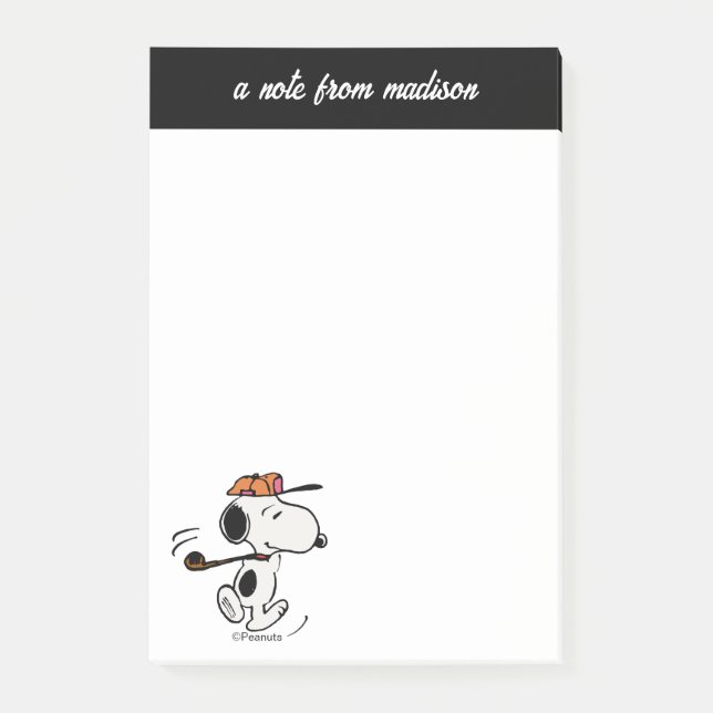 Post-it® cacahuètes | Snoopy Golf Swing (Devant)