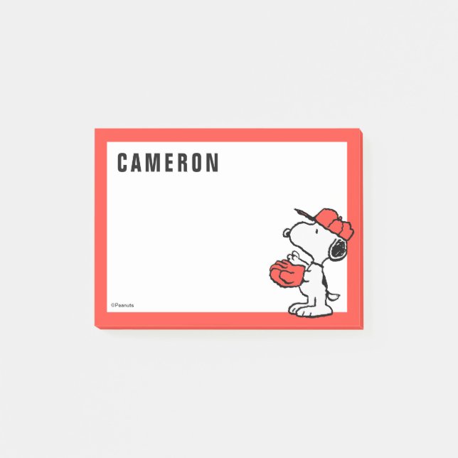 Post-it® cacahuètes | Snoopy Making the Catch (Devant)