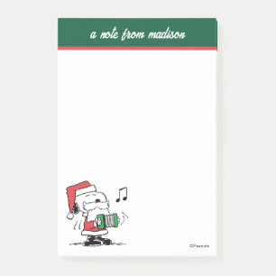 Post-it® cacahuètes Snoopy Santa Claus Accordian