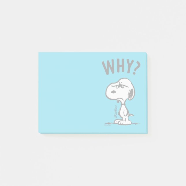 Post-it® cacahuètes | Snoopy Se Demande Pourquoi ? (Devant)