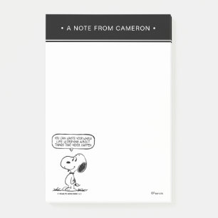 Post-it® cacahuètes Snoopy Vous ne pouvez pas regarder to
