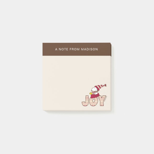 Post-it® cacahuètes | Snoopy & Woodstock Joy Sled Ride (Devant)