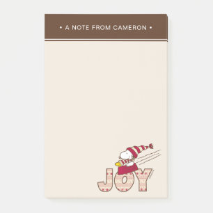 Post-it® cacahuètes Snoopy & Woodstock Joy Sled Ride