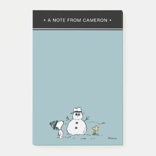 Post-it® cacahuètes Snoopy & Woodstock Snowman Ajouter