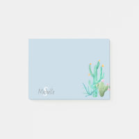 Cactus Cactus Succulent Sud-Ouest Monogramme bleu