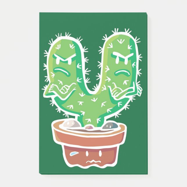 Post-it® Cactus Couple Traversé (Devant)