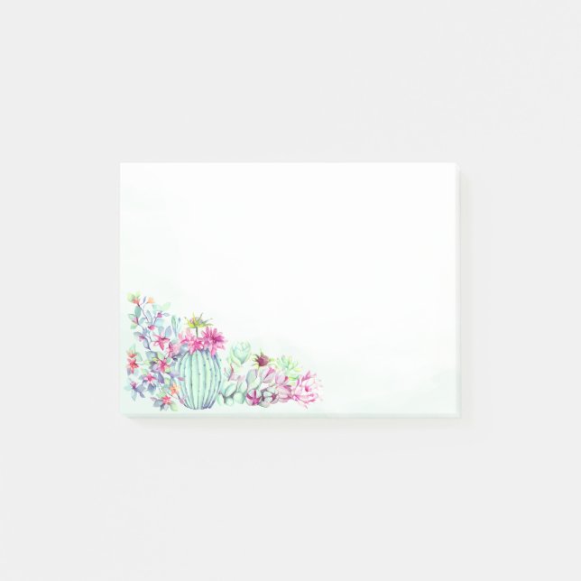 Post-it® Cactus et succulents Aquarelle (Devant)