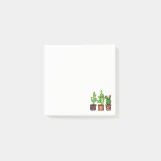 Post-it® Cactus mignon d'aquarelle dans des pots