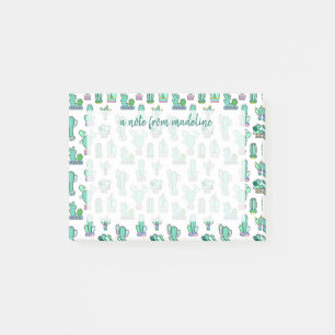 Post-it® Cactus vert en bon état et motif succulent de