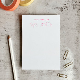 Post-it® Cadeau avec le nom des professeurs d'écriture des 