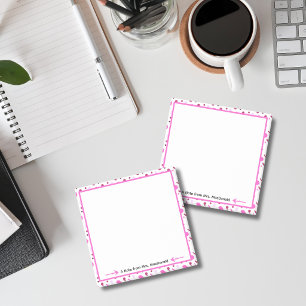 Post-it® Cadeau d'appréciation pour enseignant à pois roses