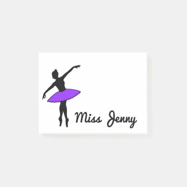 Post-it® Cadeau de danse de ballet personnalisé enseignant  (Devant)