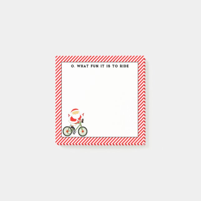 Post-it® Cadeau de Noël de cyclisme (Devant)