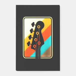 Post-it® Cadeau de Noël   Retro Vintage Guitare Player