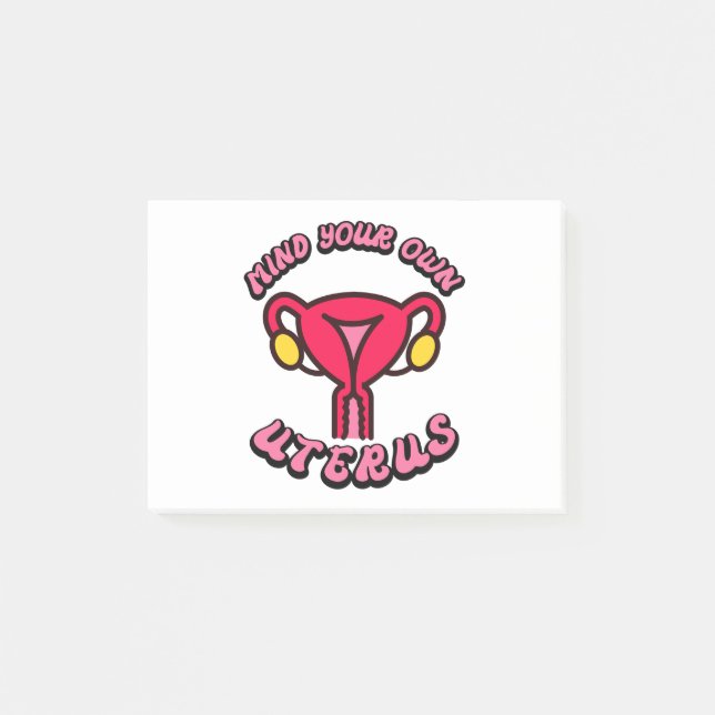 Post-it® Cadeau drôle féministe Vintage Occupe-toi de ton p (Devant)