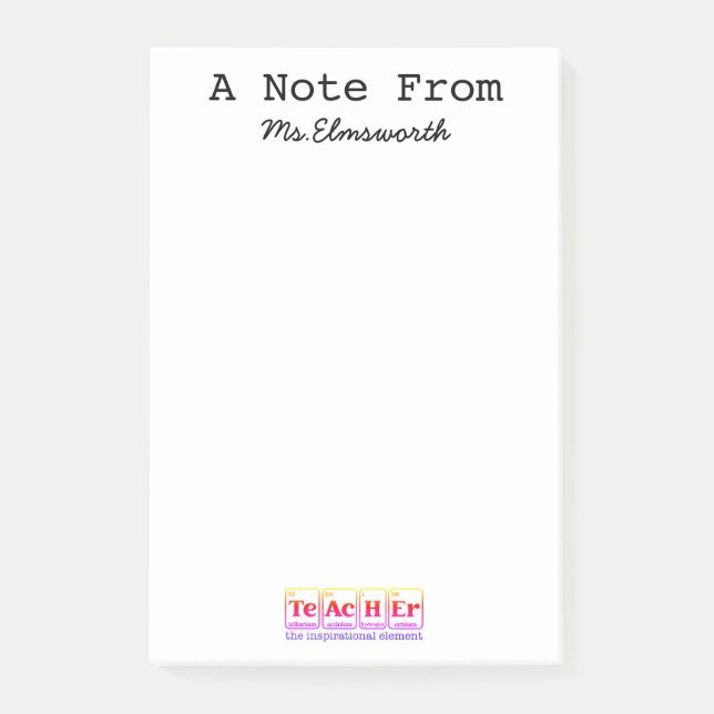 Post-it® Cadeau du Bloc-notes stationnaire personnalisé de  (Devant)