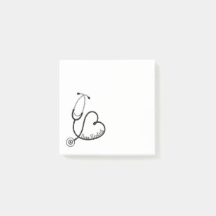 Post-it® Cadeau infirmière stéthoscope cœur
