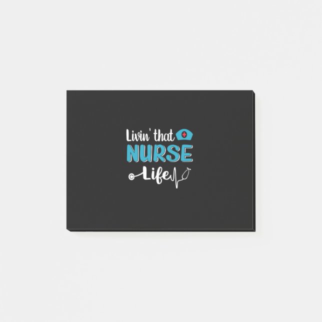 Post-it® Cadeau infirmière | Vivre Cette Vie Infirmière (Devant)