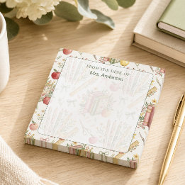 Post-it® Cadeau personnalisé pour l'enseignant Fleurs de bu