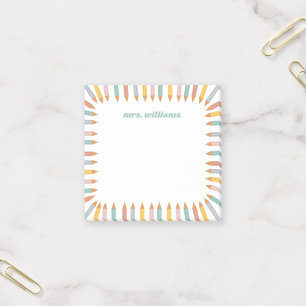 Post-it® Cadeau pour Enseignant avec Nom Personnalisé et Bo
