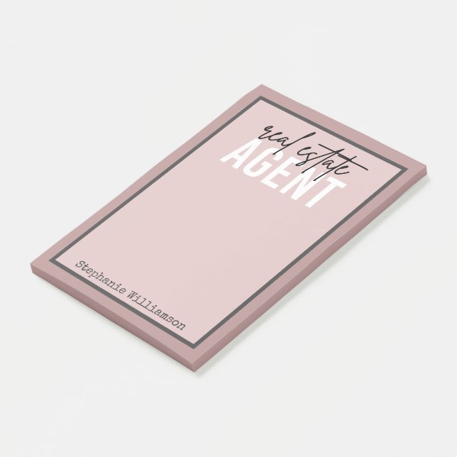 Post-it® Cadeaux de l'agent immobilier personnalisé pour le (Incliné)