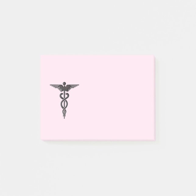 Post-it® Caducée Médicale sur le rose (Devant)