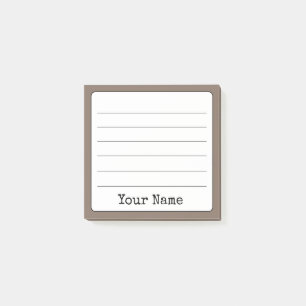 Post-it® Café Brown Retro Ajouter Votre Nom Linked