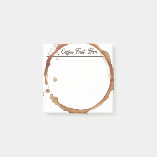 Post-it® Café drôle d'abord puis (Devant)