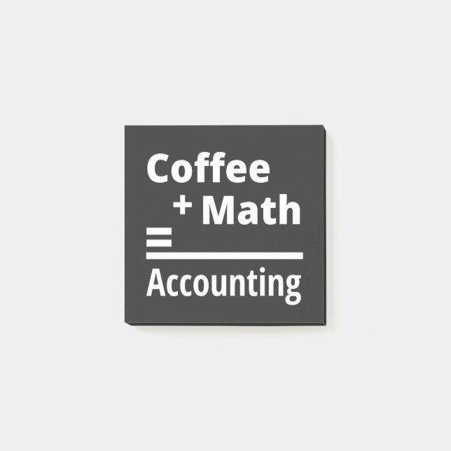 Post-it® Café + Math = Comptabilité (Devant)